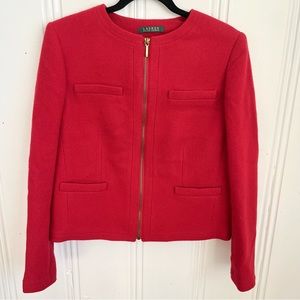 Lauren Ralph Lauren red wool jacket size 12